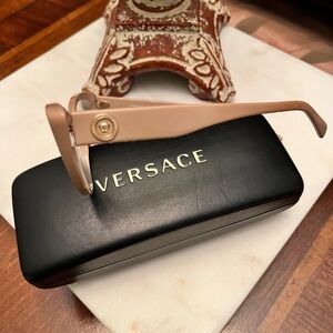 Versace VE 3286 Tan Cat-Eye High-Grade Acetate Eyeglasses (GUC)